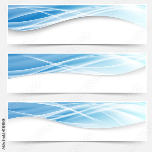 Futuristic fashion abstract light wave pattern header collection