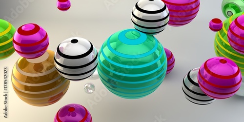 Abstract 3d shapes on background. 3d image. 3d rendering.