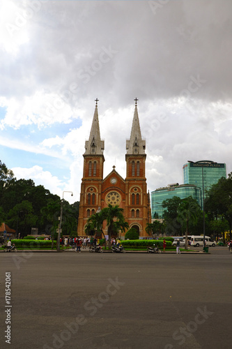 Notre-Dame Cathedral Basilica of Saigon  - August 2017  Ho Chi Minh City  Vietnam