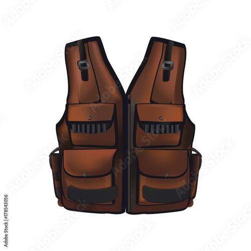 Brown hunter vest