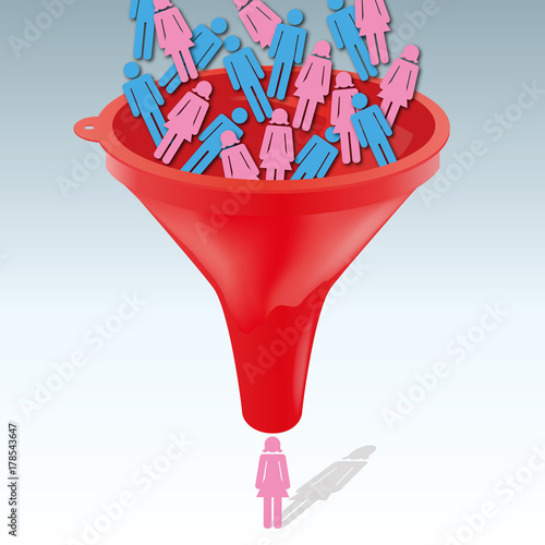 Concept de la discrimination positive envers les femmes pour le recrutement en entreprise.