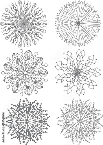 Snowflake Mandala Vector Designs