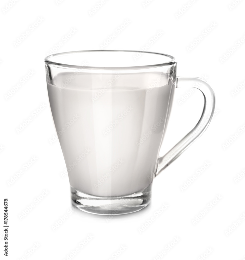 Cup of milk on white background Cup of milk on white background