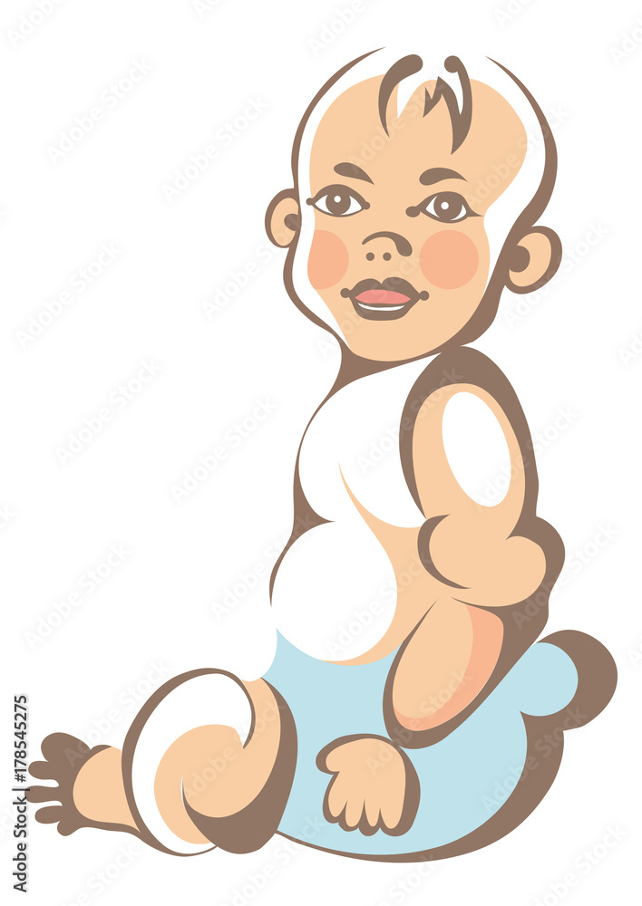 Illustration with a small baby 5 Illustration with a small baby 5