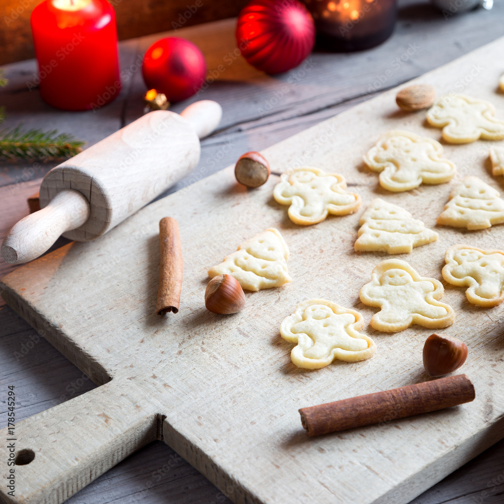 Fototapeta premium Weihnachtsbäckerei