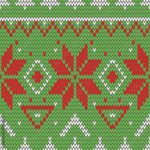Seamless Christmas knitted retro pattern vintage