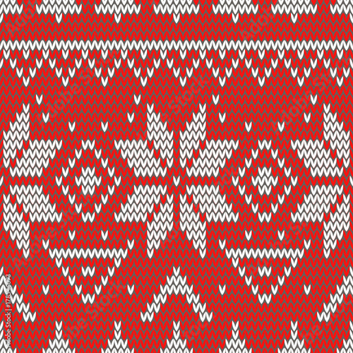 Seamless Christmas knitted retro pattern vintage