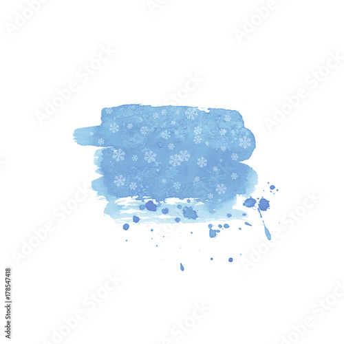 Blue winter stain with snow...