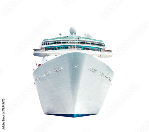 Cruise ship isolated on white background