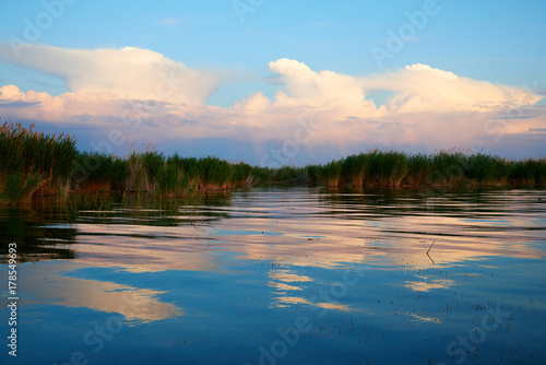 Coastal area Lake Balkhash. Lake Balkhash Is located in Central Asia in southeastern Kazakhstan.