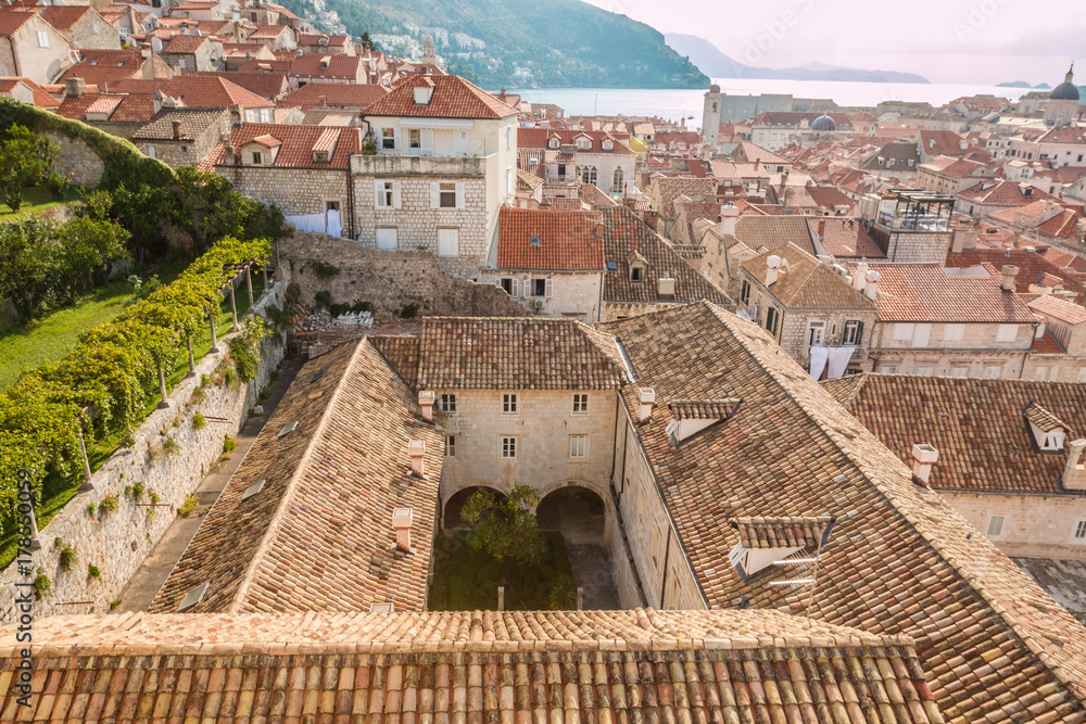 Nice view of Dubrovnik in Croatia