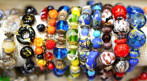 Brightly coloured Lampwork glass beads 