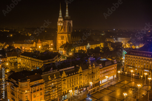 Night view of Zagreb Croatia © pcalapre