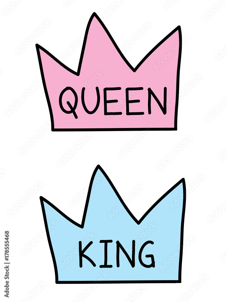 King And Queen Crowns Cartoon