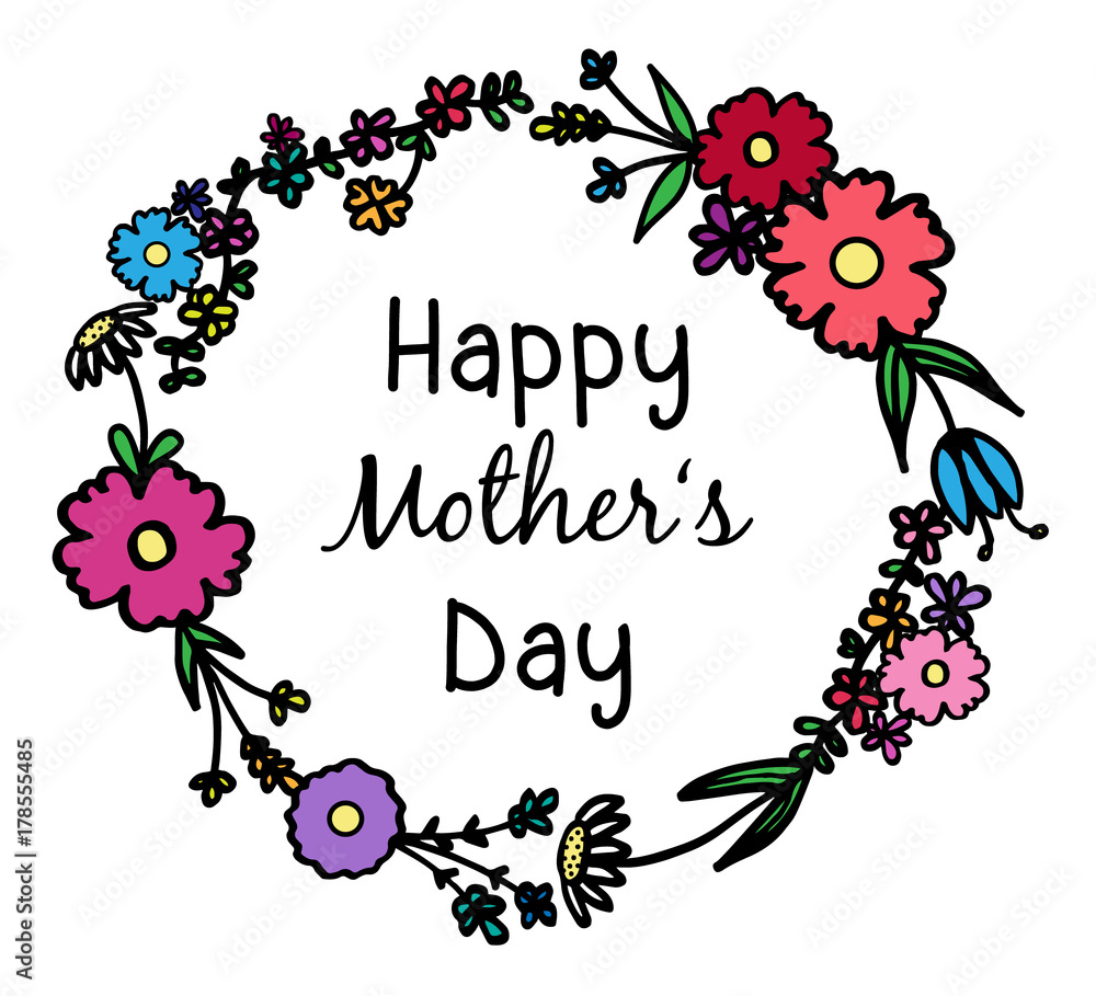 Mothers Day Flowers Drawings