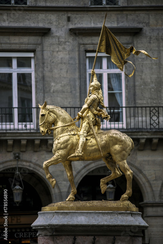 Golden Statue Of Saint Joan Of Arc In Paris