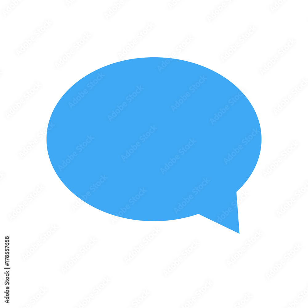 Chat linear icon. One simple blue speaking bubble icon. Talking illustration dialog message illustration for web. Flat and cute graphic speaking balloon. Chat linear icon. One simple blue speaking bubble icon. Talking illustration dialog message illustration for web. Flat and cute graphic speaking balloon.