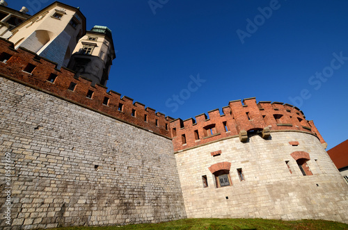 Obraz na płótnie The castle in Krakow, Poland (Wawel) w salonie