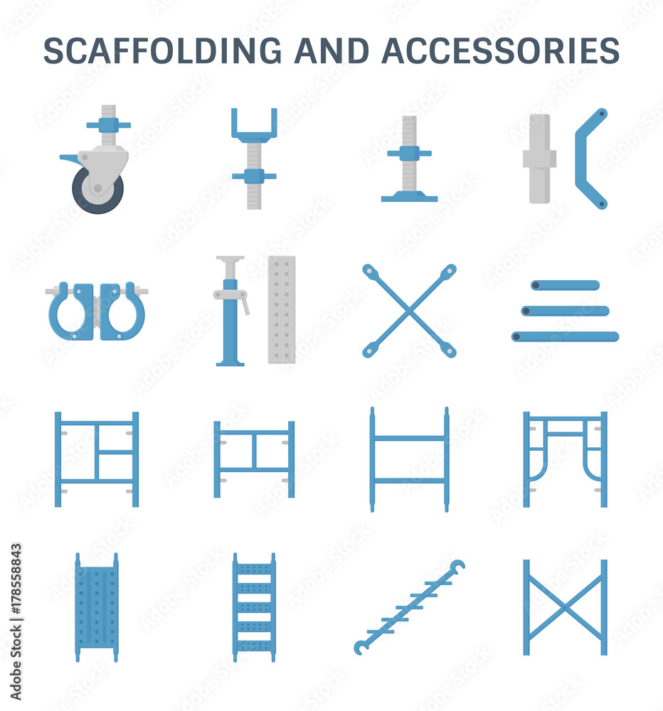 Scaffolding icon also called scaffold or staging. Temporary structure ...