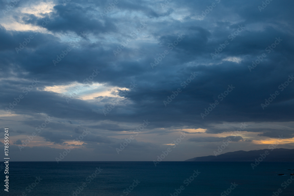 Cloudy sky on Crete