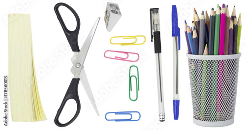 Different stationery items