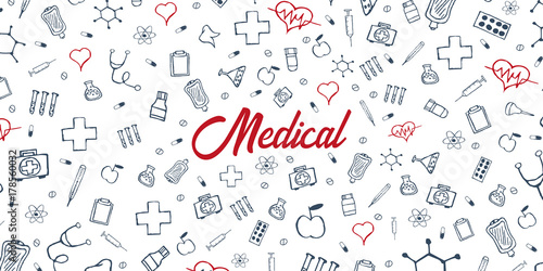 Medical background. Medical care. Health care. Vector medicine illustration.