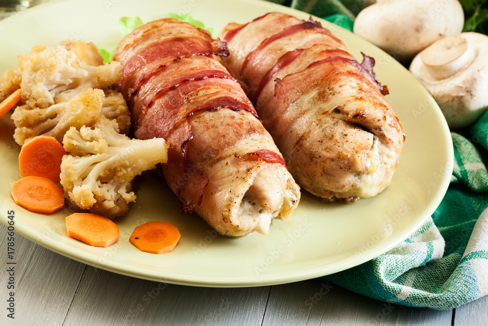 Chicken breast stuffed with champignon Chicken breast stuffed with champignon