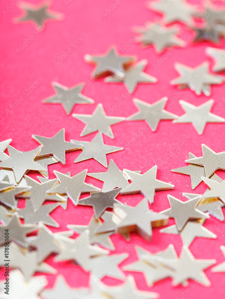 Golden stars decoration on red background Golden stars decoration on red background