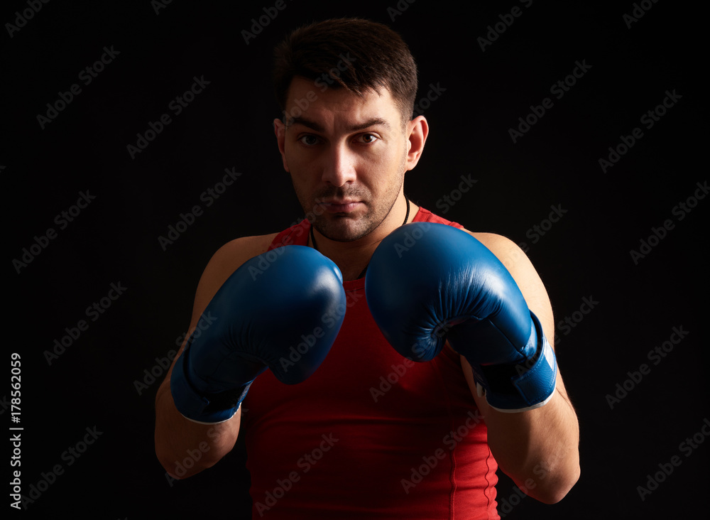 man in boxing gloves