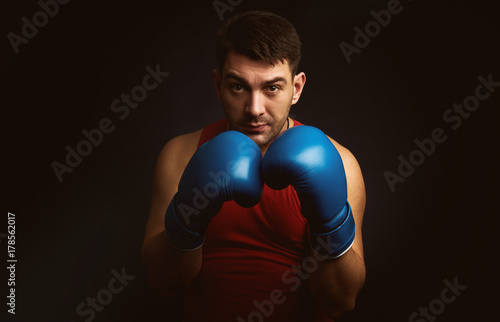 man in boxing gloves