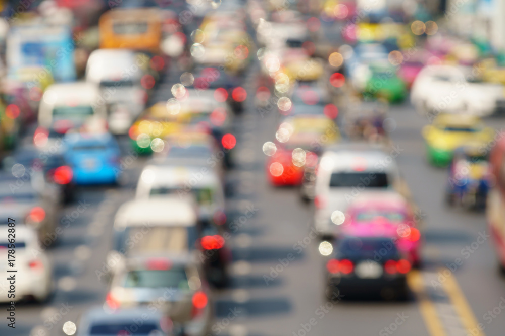 Blurred background abstract of Car street road traffic transport Blurred background abstract of Car street road traffic transport