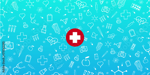 Medical background. Medical care. Health care. Vector medicine illustration.