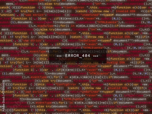 Error in program code listing, red crash on software developer screen