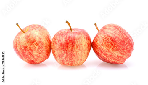 Gala apples on white background