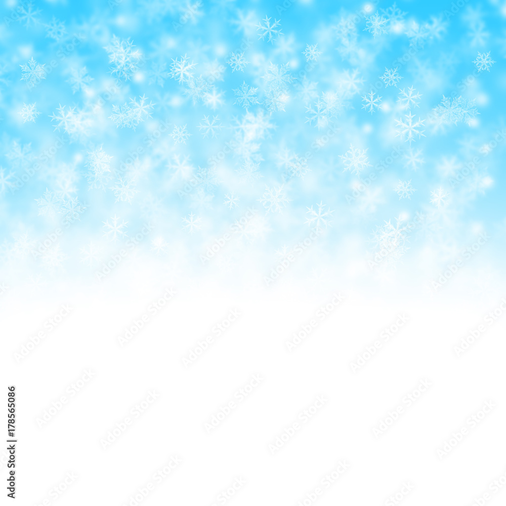 Christmas background with flakes