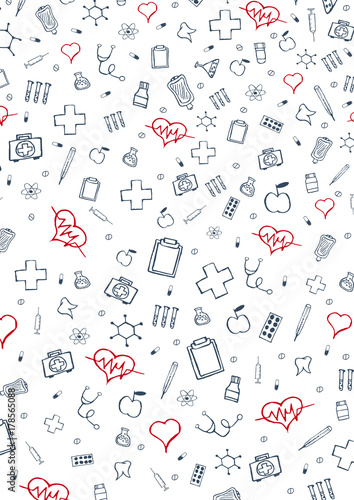 Medical background. Medical care. Health care. Vector medicine illustration.