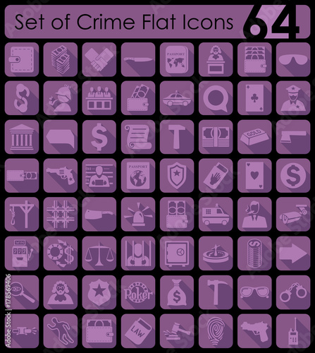 Set of crime icons