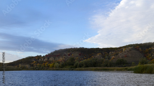 Wallpaper Mural A river with autumn trees and beautiful clouds. Travels. Fishing Torontodigital.ca