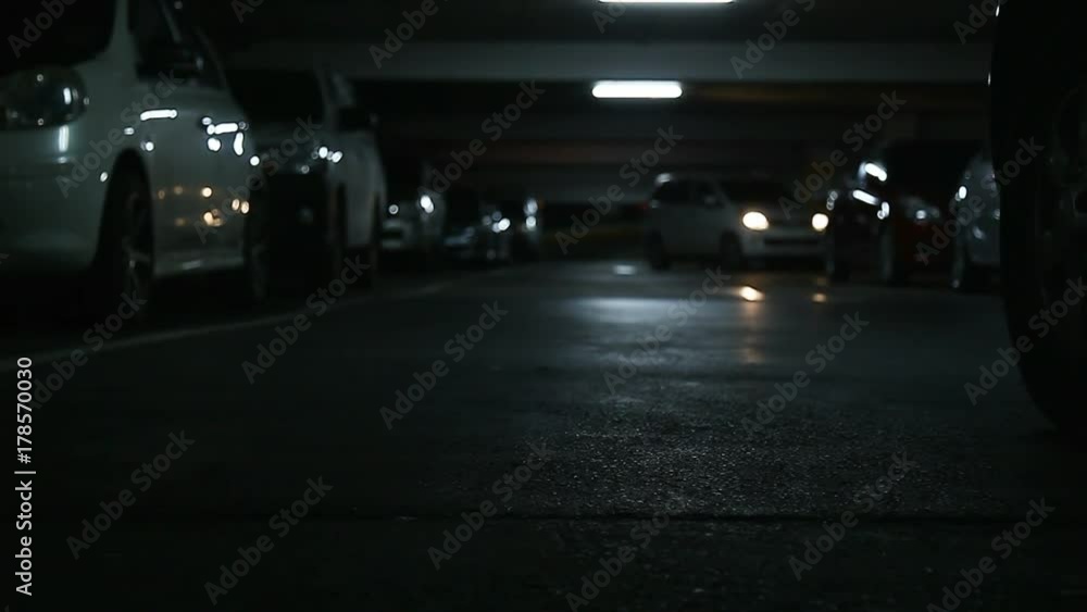 Parking lot in the shopping mall Parking lot in the shopping mall