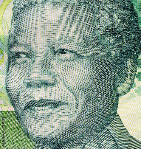 Biella, Italy - October 29, 2017. Banknote with Nelson Mandela portrait. South African Reserve Bank photo