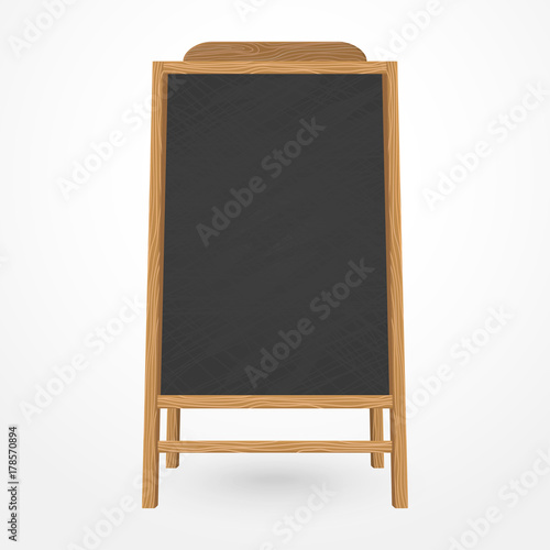 Wooden blackboard cafe menu