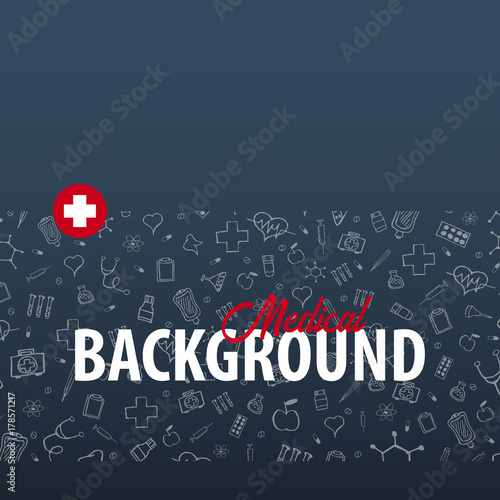Medical background. Health care. Vector medicine illustration.