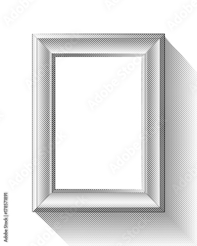 Picture Frame With Halftone Effect. Vector Illustration of a Picture Frame With Halftone Effect In Retro Style.