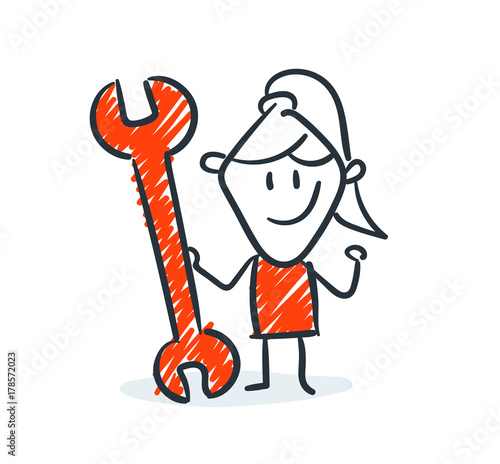 Strichfiguren - Frauchen: Handwerk, Werkzeug, Service. (21)