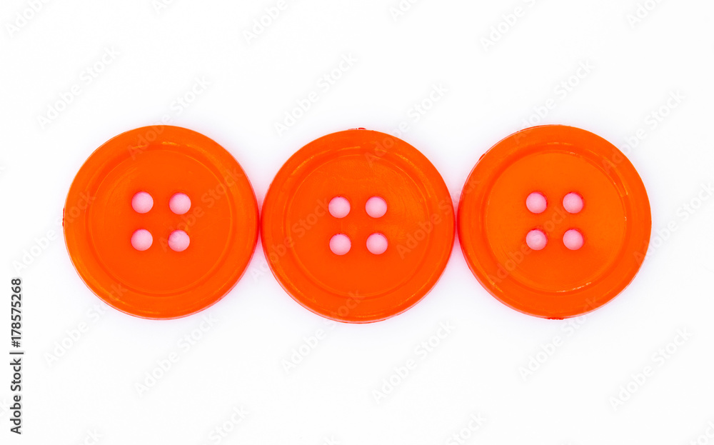 Fototapeta premium Drei rote Knöpfe