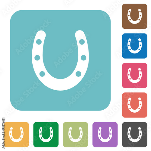 Horseshoe rounded square flat icons
