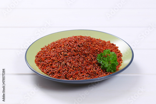 plate of red rice