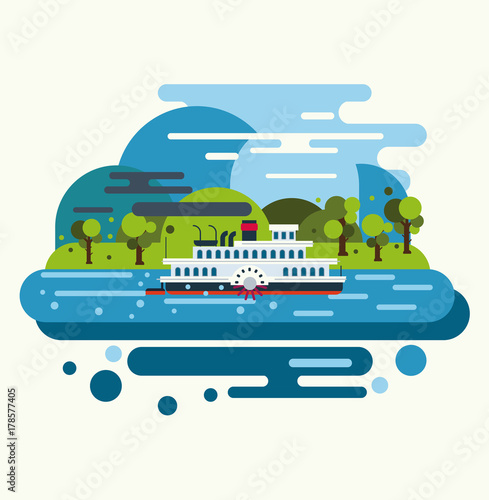 Retro Steam Boat