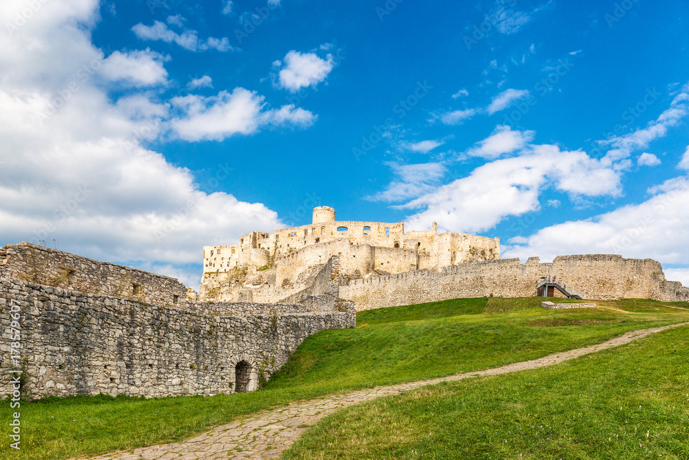 The medieval Spis Castle, central Europe, Slovakia.