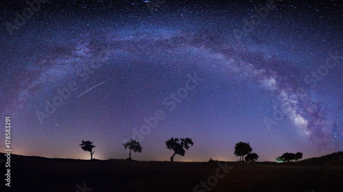 Via lactea numa noite de verão